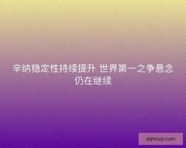 辛纳稳定性持续提升 世界第一之争悬念仍在继续